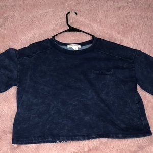 Long sleeved jean crop